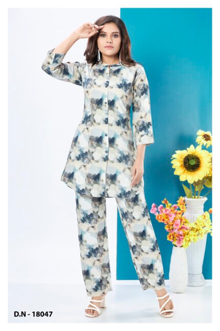Ocean Mist Abstract Co-Ord Set