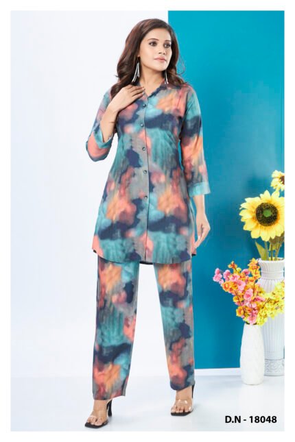Twilight Haze Abstract Co-Ord Set
